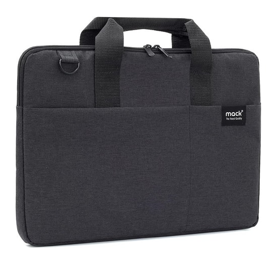 MACK MCC-701 City Fit Eco 14.1" Siyah Notebook Çantası - Su Geçirmez, Geri Dönüştürülmüş Kumaş, Ergonomik Tasarım