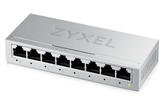 Zyxel GS-108BV5 8 Port 10/100/1000 Mbps Gigabit Switch - Metal Kasa, Masaüstü, Yönetilemeyen Ethernet Anahtar