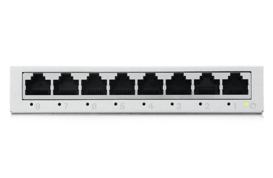 Zyxel GS-108BV5 8 Port 10/100/1000 Mbps Gigabit Switch - Metal Kasa, Masaüstü, Yönetilemeyen Ethernet Anahtar