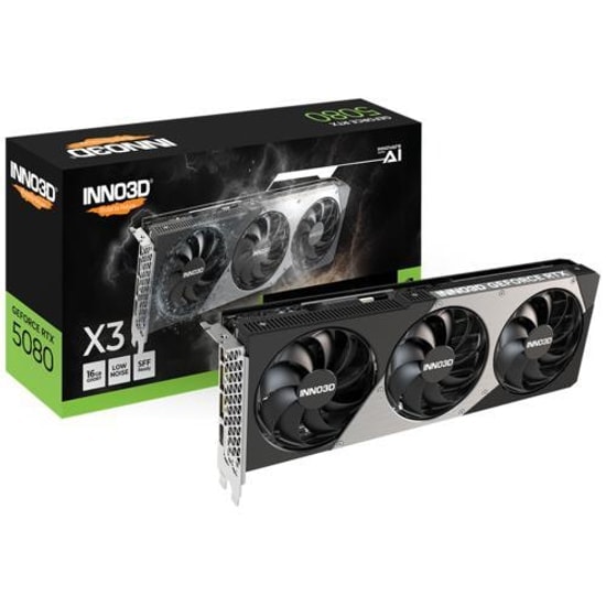 Inno3D GeForce RTX 5080 X3 16GB GDDR7 256bit Ekran Kartı (N50803-16D7-176068N) - DLSS 4, NVIDIA Reflex, 3x DP, HDMI