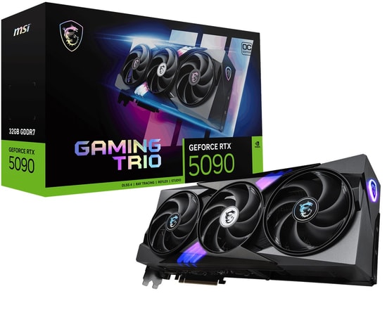 MSI GeForce RTX 5090 Gaming Trio OC 32GB GDDR7 Ekran Kartı - 512 Bit, 2497 MHz, Ray Tracing, DLSS 4, 3xDP 2.1, HDMI 2.1