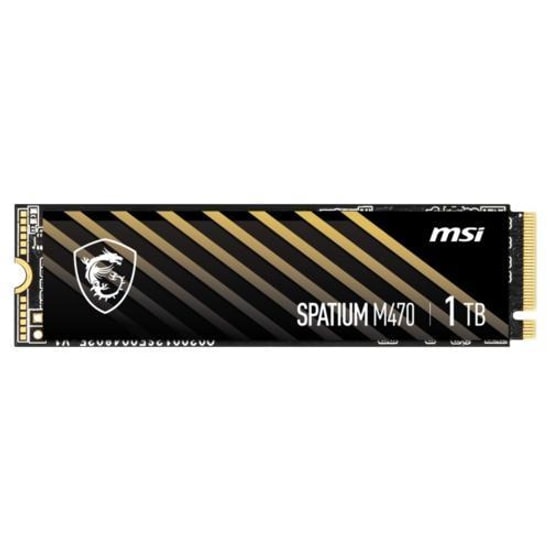 MSI Spatium M470 PRO 1TB NVMe M.2 SSD (M470-1TB-6000MB) - 6000MB/s Okuma, 4500MB/s Yazma, PCIe 4.0, 3D NAND Gen4