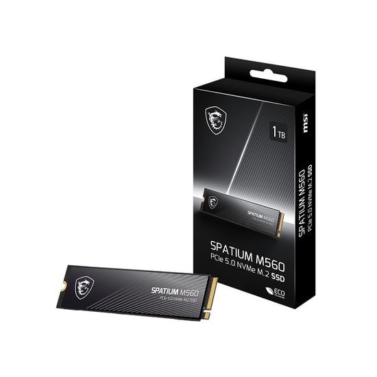 MSI Spatium M560 1TB PCIe 5.0 NVMe M.2 SSD - 10200MB/s Okuma, 8400MB/s Yazma, 3D NAND, 2280