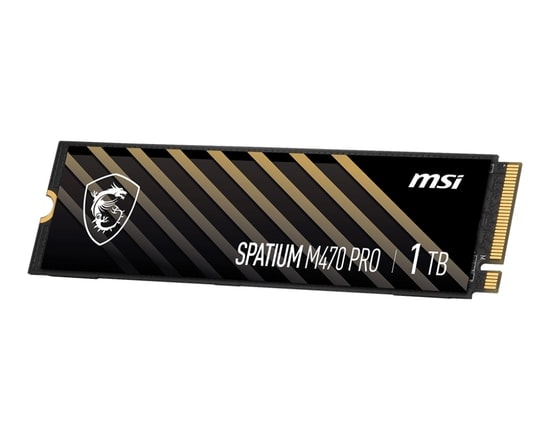 MSI Spatium M470 PRO 1TB PCIe 4.0 NVMe M.2 SSD - 6000MB/s Okuma, 4500MB/s Yazma Hızı, 3D NAND SSD
