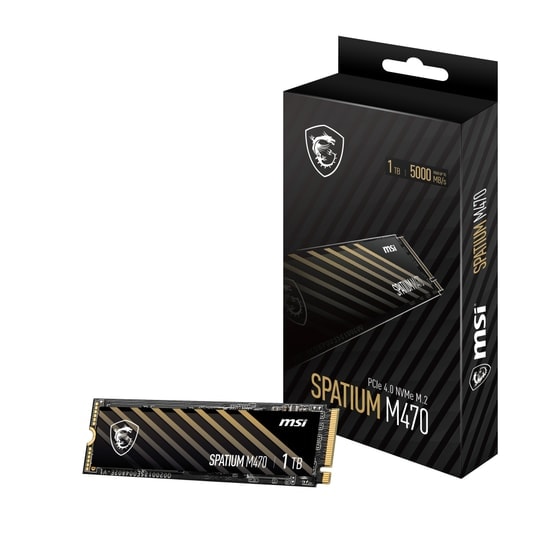 MSI Spatium M470 PRO 1TB PCIe 4.0 NVMe M.2 SSD - 6000MB/s Okuma, 4500MB/s Yazma Hızı, 3D NAND SSD