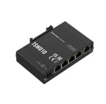 Teltonika TSW010 5 Port 10/100 Mbps Yönetilmeyen Endüstriyel Ethernet Switch - DIN Ray Montaj, Auto MDI/MDIX, Metal Kasa