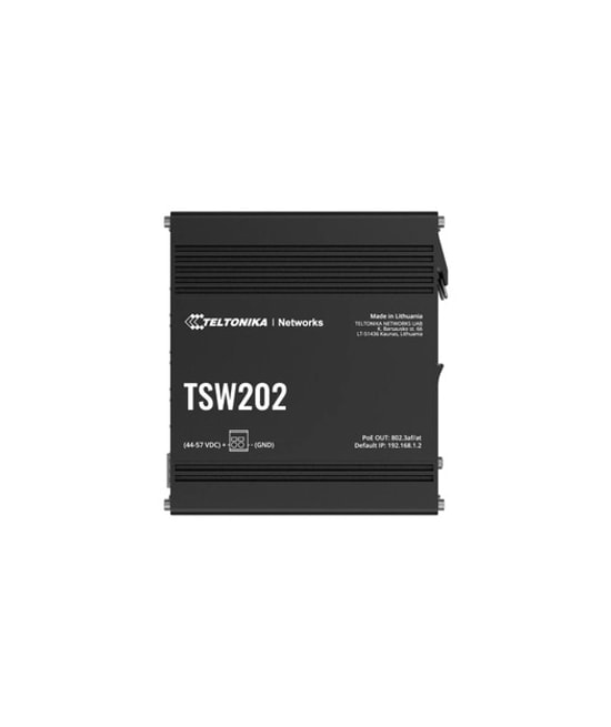 Teltonika TSW202000000 8 Port Gigabit PoE+ 2 Port SFP Yönetilebilir Endüstriyel Ethernet Switch, 30W Güç Desteği