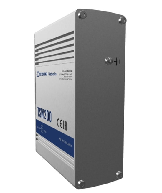 Teltonika TSW200000040 8 Port Gigabit - 2 Port SFP Yönetilemez PoE+ Endüstriyel Ethernet Switch, Metal Kasa