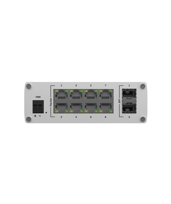 Teltonika TSW200000040 8 Port Gigabit - 2 Port SFP Yönetilemez PoE+ Endüstriyel Ethernet Switch, Metal Kasa