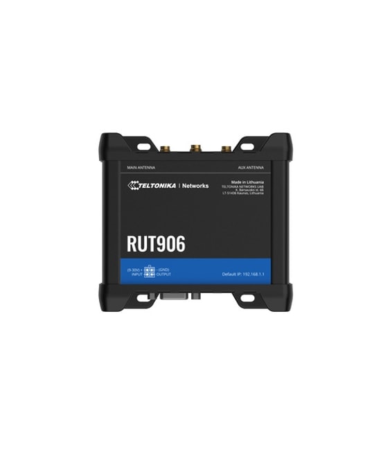 Teltonika RUT906000000 4G LTE Cat 4 Modem Router - Dual Sim, RS232, RS485, 4xI/O, GNSS, 4x10/100 Mbps Ethernet Port