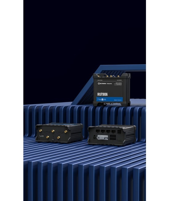 Teltonika RUT906000000 4G LTE Cat 4 Modem Router - Dual Sim, RS232, RS485, 4xI/O, GNSS, 4x10/100 Mbps Ethernet Port