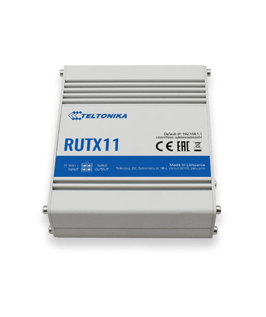 Teltonika 4xGbps Port WiFi 5 Bluetooth GNSS Dual Sim 4G Cat 6 LTE RUTX11000000 Modem Router