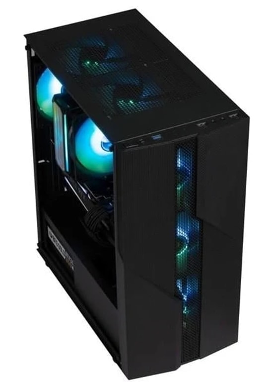 BitFenix C20 Siyah 600W 80+ Bilgisayar Kasası (BFC-C20W60KKGKK-4F) - 4x120mm FRGB Fan, ATX, Temperli Cam, Mesh Panel