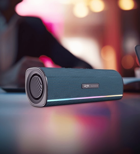 LinkTech LPS-R127 Kırmızı Premium IPX5 RGB Bluetooth 5.3 Hoparlör - 20W Ses, Suya Dayanıklı, 1800mAh Batarya, Type-C