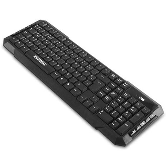 Everest KM-510 Siyah Türkçe Q Düzen Kablosuz Multimedia Klavye ve Mouse Seti - 2.4 GHz, 800dpi, 10m Menzil, Tak & Kullan
