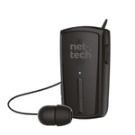 Nettech NT-BTH13 Makaralı Kulakiçi Bluetooth Kulaklık (Siyah) - NT-88407, Bluetooth 5.3, Mikrofonlu, 10m Menzil