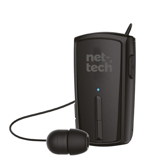 Nettech NT-BTH13 Makaralı Kulakiçi Bluetooth Kulaklık (Siyah) - NT-88407, Bluetooth 5.3, Mikrofonlu, 10m Menzil