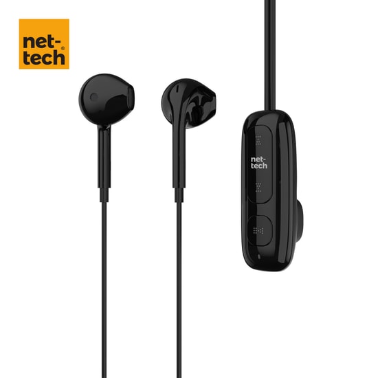 Nettech NT-BTH23 Boyun Asmalı Mıknatıslı Bluetooth Kulaklık (Siyah)