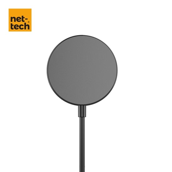 Nettech NT-WCH06 MagSafe 15W Kablosuz Şarj Aleti (Siyah) - Hızlı Şarj Desteği, Masa Tipi, Dahili Kablo Tasarımı