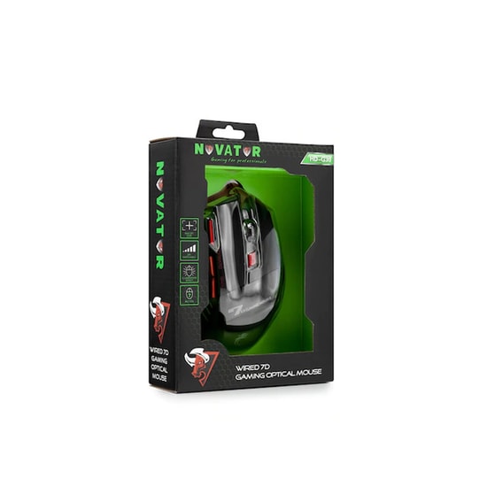 Novator HD-G30 Ledli Oyuncu Mouse - NT-91536 Ergonomik Tasarım, Yüksek DPI Hassasiyetli Profesyonel Oyuncu Mouse