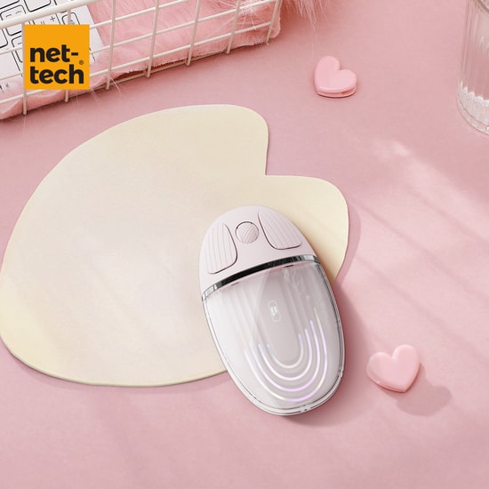 Nettech NT-MS01 Bluetooth Pembe Mouse - Şeffaf Kasa, Ergonomik Tasarım, 1001-2000 DPI Kablosuz - NT-107450