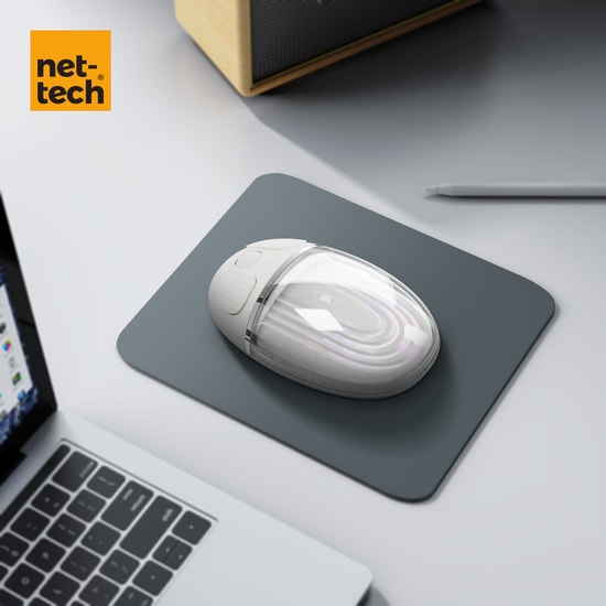 Nettech NT-MS01 Bluetooth Pembe Mouse - Şeffaf Kasa, Ergonomik Tasarım, 1001-2000 DPI Kablosuz - NT-107450