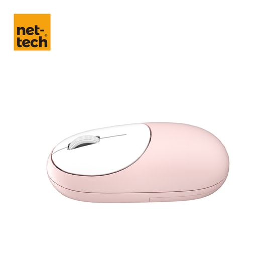 Nettech NT-MS02 Pembe 2.4g Wireless Mouse - 1200 DPI Hassasiyet, Alüminyum Kasa, İthalatçı Garantili - NT-107452