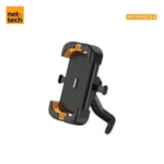 Nettech NT-CHC22 Bisiklet Motosiklet Telefon Tutucu (NT-106763) - Siyah, Kıskaçlı Tasarım, Gidon Bağlantılı, Universal
