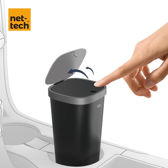 Nettech NT-TC01 Siyah Araç İçi Çöp Kutusu - NT-107454, Pratik Kullanım, Hijyenik ve Şık Tasarım, Kolay Temizlenebilir