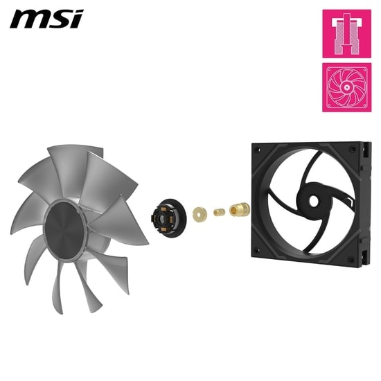 MSI MPG EZ120 ARGB 3W 3x120mm Beyaz Kasa Fanı - 1900 RPM, 73.82 CFM, Manyetik Daisy-Chain Tasarım, ARGB Aydınlatma