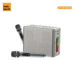 Nettech NT-BTS07 12000 Mah Karaoke Box Kablosuz Speaker (Gri) Bluetooth Hoparlör