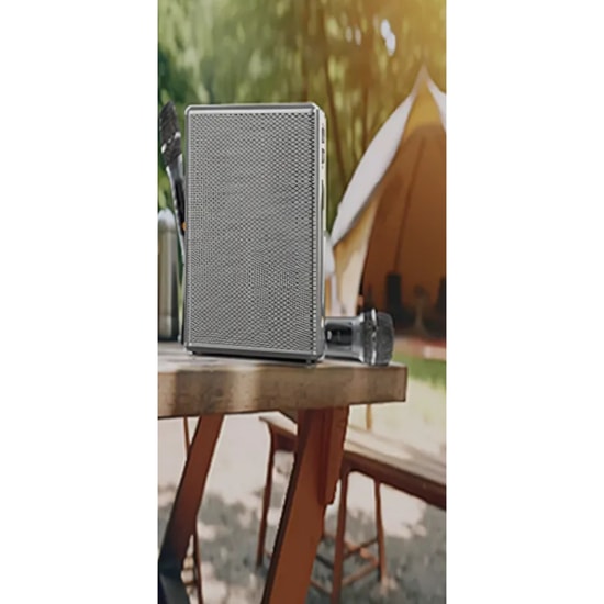 Nettech NT-BTS07 12000 Mah Karaoke Box Kablosuz Speaker (Gri) Bluetooth Hoparlör