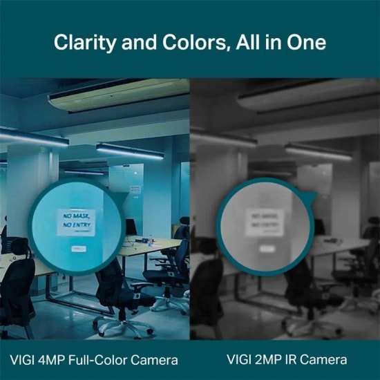TP-Link Vigi C440 V2 4mp 2.8mm Lens 30 Metre 7/24 Full Color İnsan/Araç Algilama Dahili Mikrofon Dome Kamera Ip Kamera