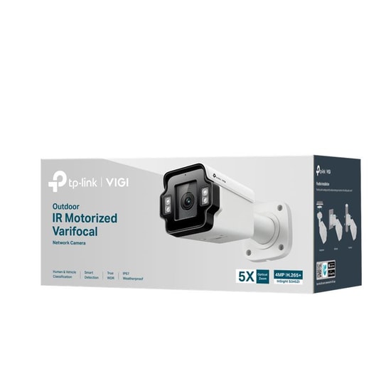 TP-Link InSight S345ZI 4MP Smart Bullet Kamera - 2.7-13.5mm Motorize Varifocal Lens, 60m IR, IP67, Mikrofon, IK10 H.265+
