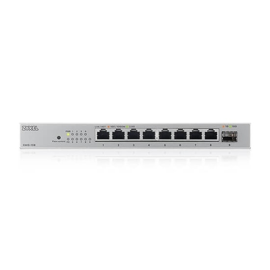 Zyxel XMG-108-ZZ0101F 8 Port 2.5G Yönetilemez Metal Switch - 1x10G SFP+ Port, Multi-Gigabit Masaüstü Network Cihazı